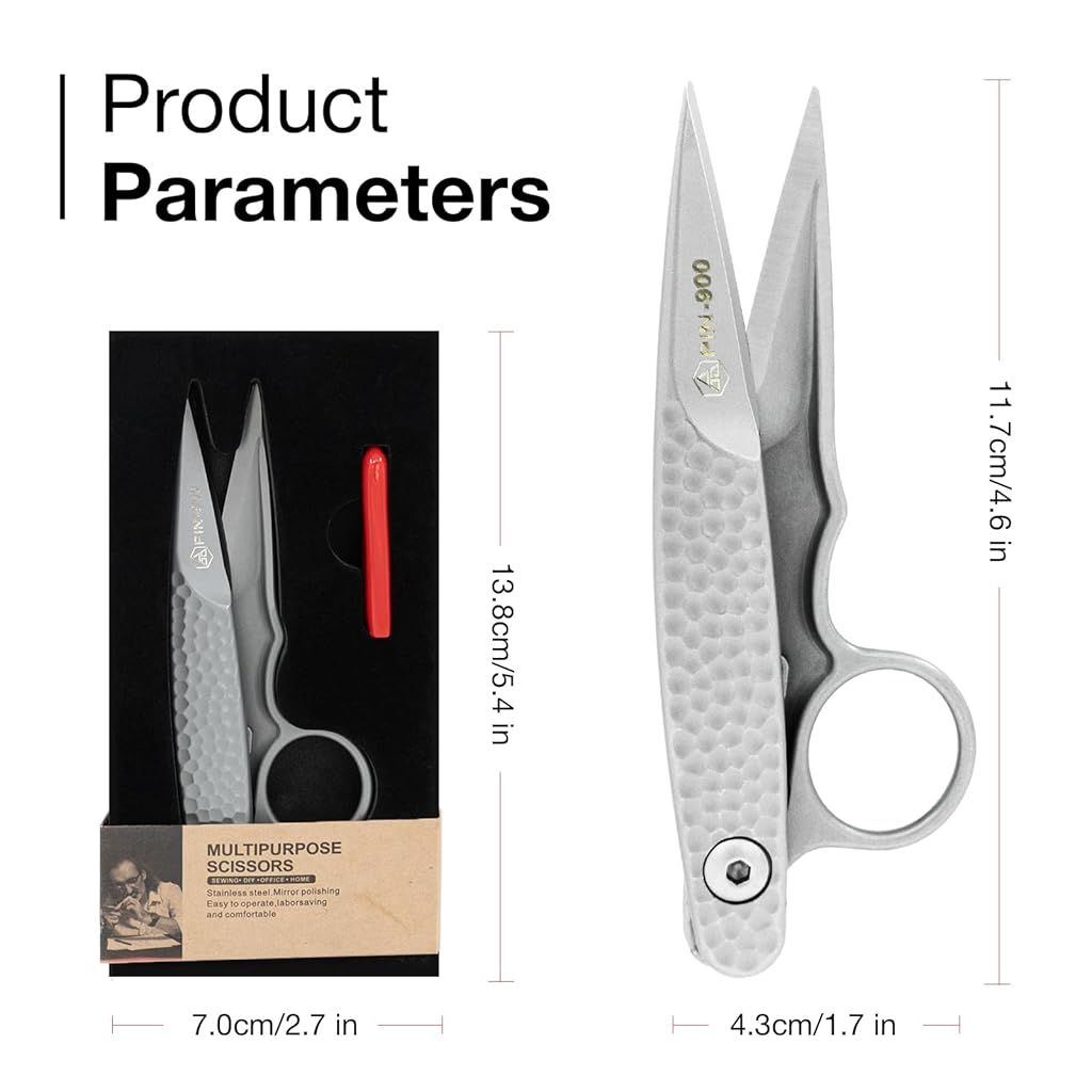 HASTHIP® Sewing Scissors Stainless Steel Sewing Scissors Spring Loaded Auto Bounce Back Design Comfortable Grip Utility Multipurpose Scissors for DIY Hand Crafts, Knitting, Crocheting HASTHIP® Sewing Scissors Stainless Steel Sewing Scissors Spring Loaded Auto Bounce Back Design Comfortable Grip Utility Multipurpose Scissors for DIY Hand Crafts, Knitting, Crocheting